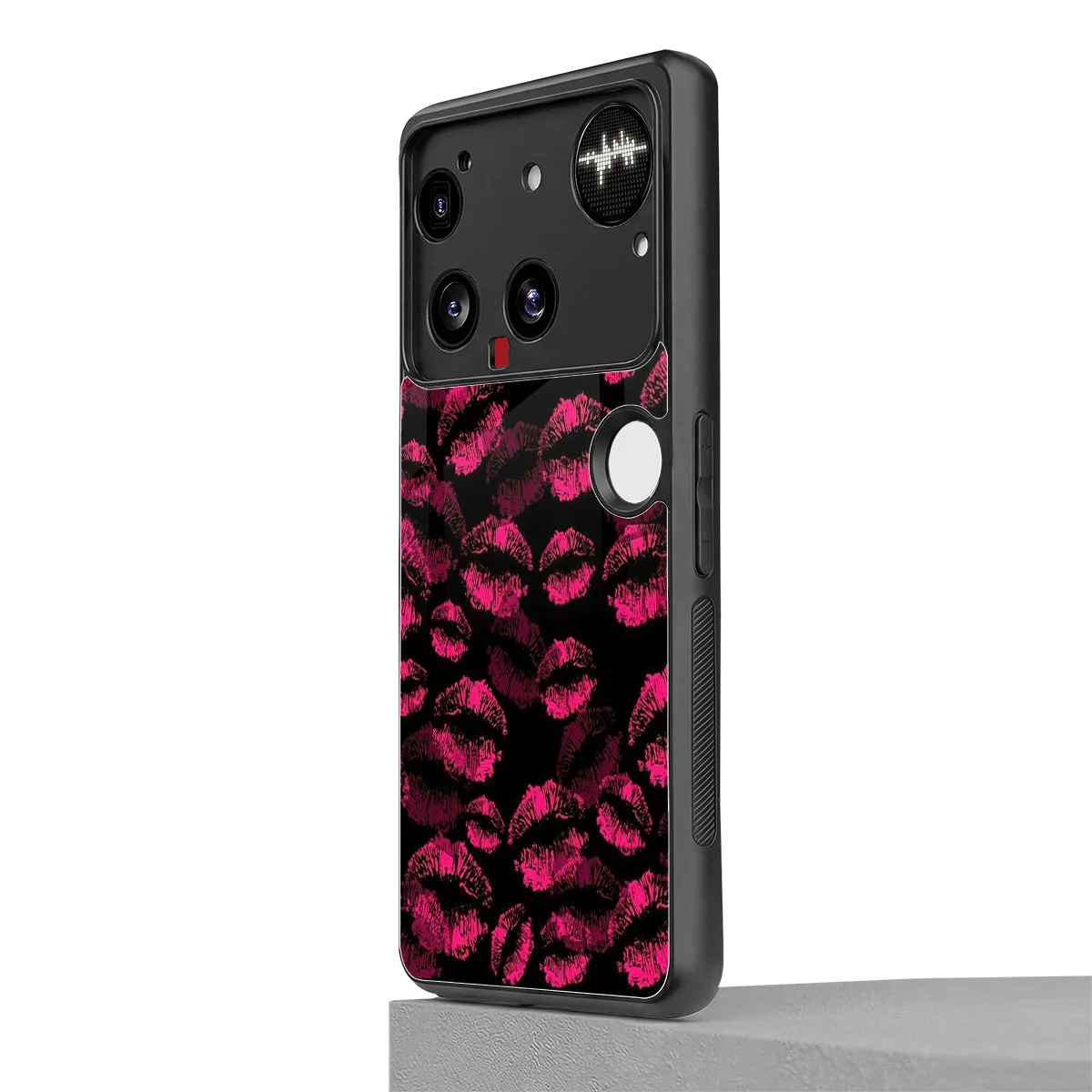 Lip Glam Black nothing phone 3 mobile cover | shockproof glass phone case