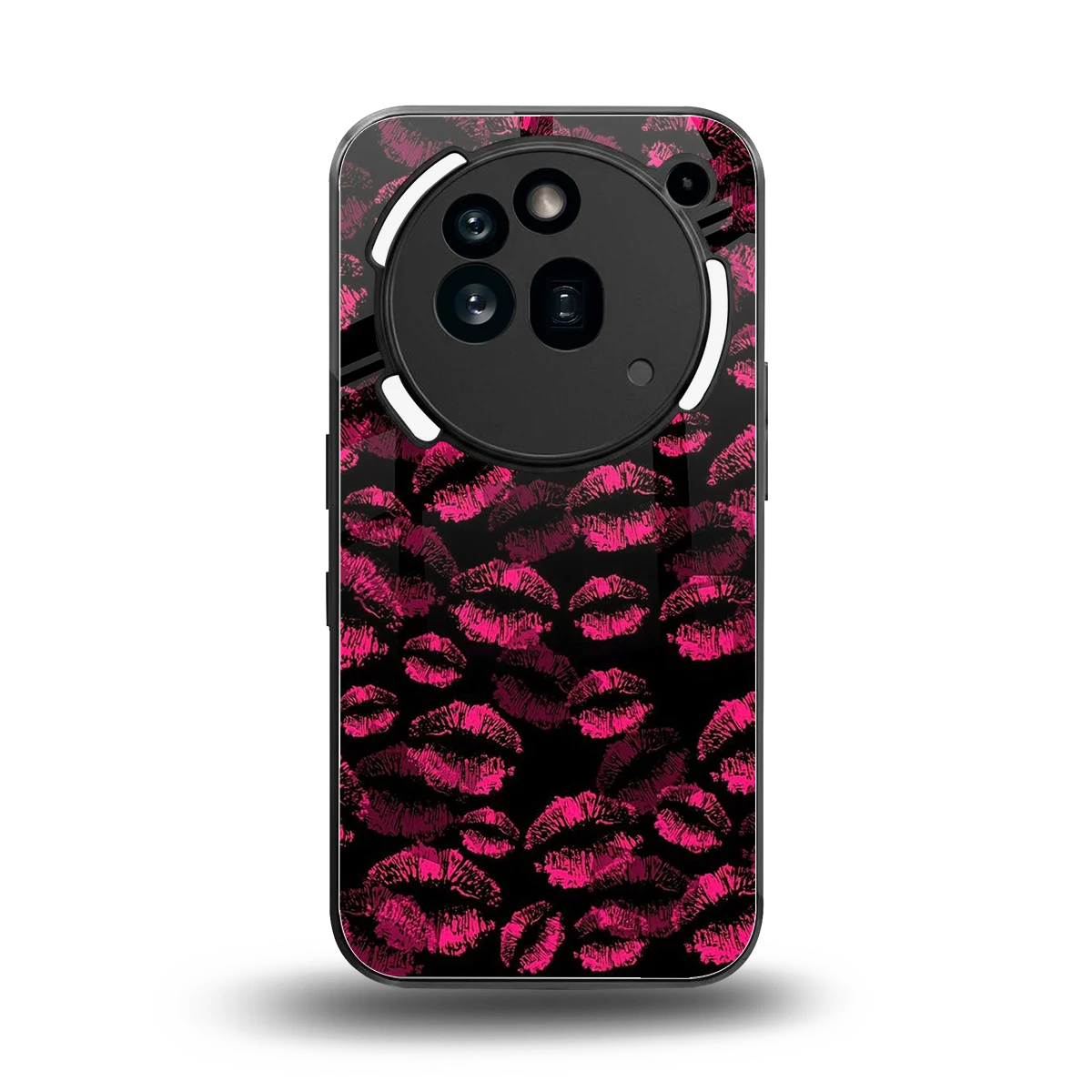 Lip Glam Black back phone cover | glass case for nothing phone 3a pro