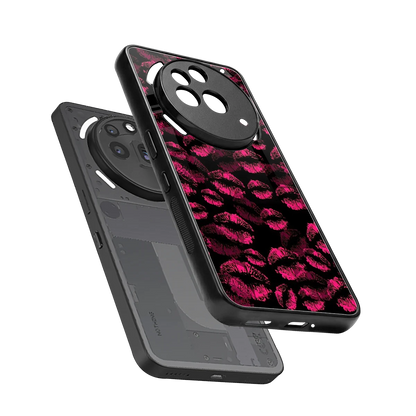 Lip Glam Black sleek nothing phone 3a pro cover with tempered glass back and TPU edges