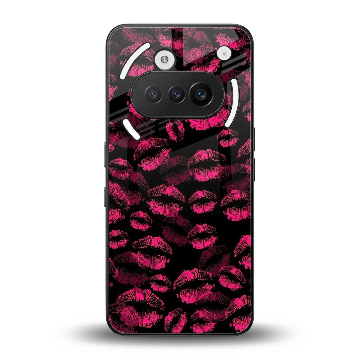 Lip Glam Black back phone cover | glass case for nothing phone 3a
