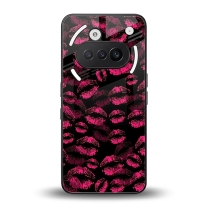 Lip Glam Black back phone cover | glass case for nothing phone 3a
