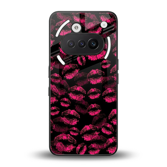 Lip Glam Black back phone cover | glass case for nothing phone 3a