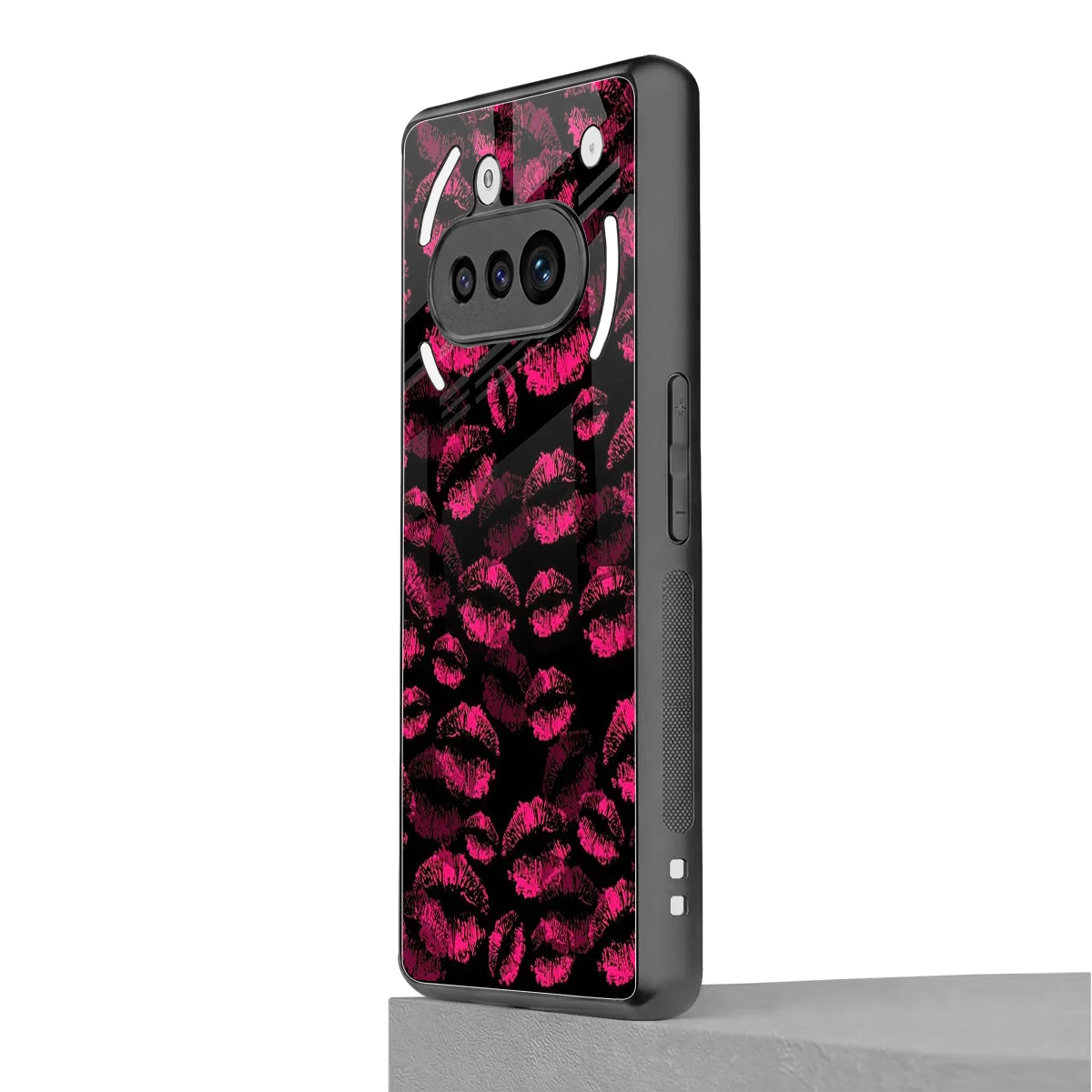 Lip Glam Black nothing phone 3a mobile cover | shockproof glass phone case