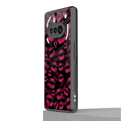 Lip Glam Black nothing phone 3a mobile cover | shockproof glass phone case