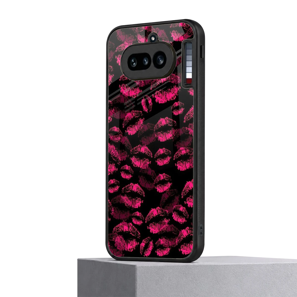 Lip Glam Black nothing phone 4a mobile cover | shockproof glass phone case