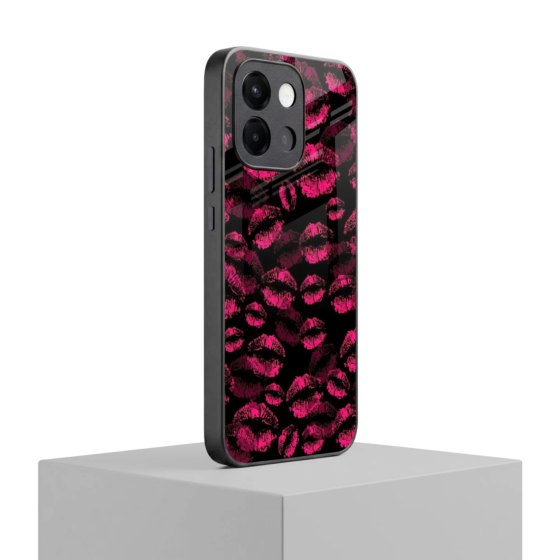 Lip Glam Black oneplus 13s mobile cover | shockproof glass phone case