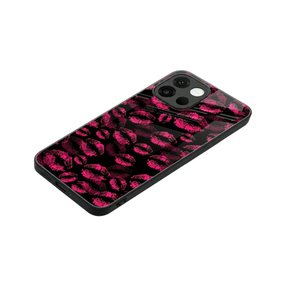 Lip Glam Black stylish phone case for oneplus 13s | glossy glass and slim fit