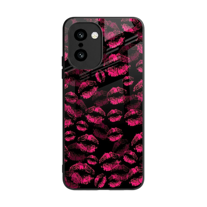 Lip Glam Black back phone cover | glass case for oneplus 15r