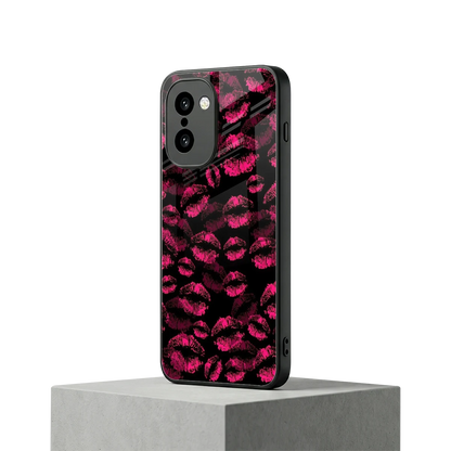 Lip Glam Black oneplus 15r mobile cover | shockproof glass phone case