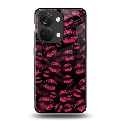 Lip Glam Black back phone cover | glass case for oneplus nord 3