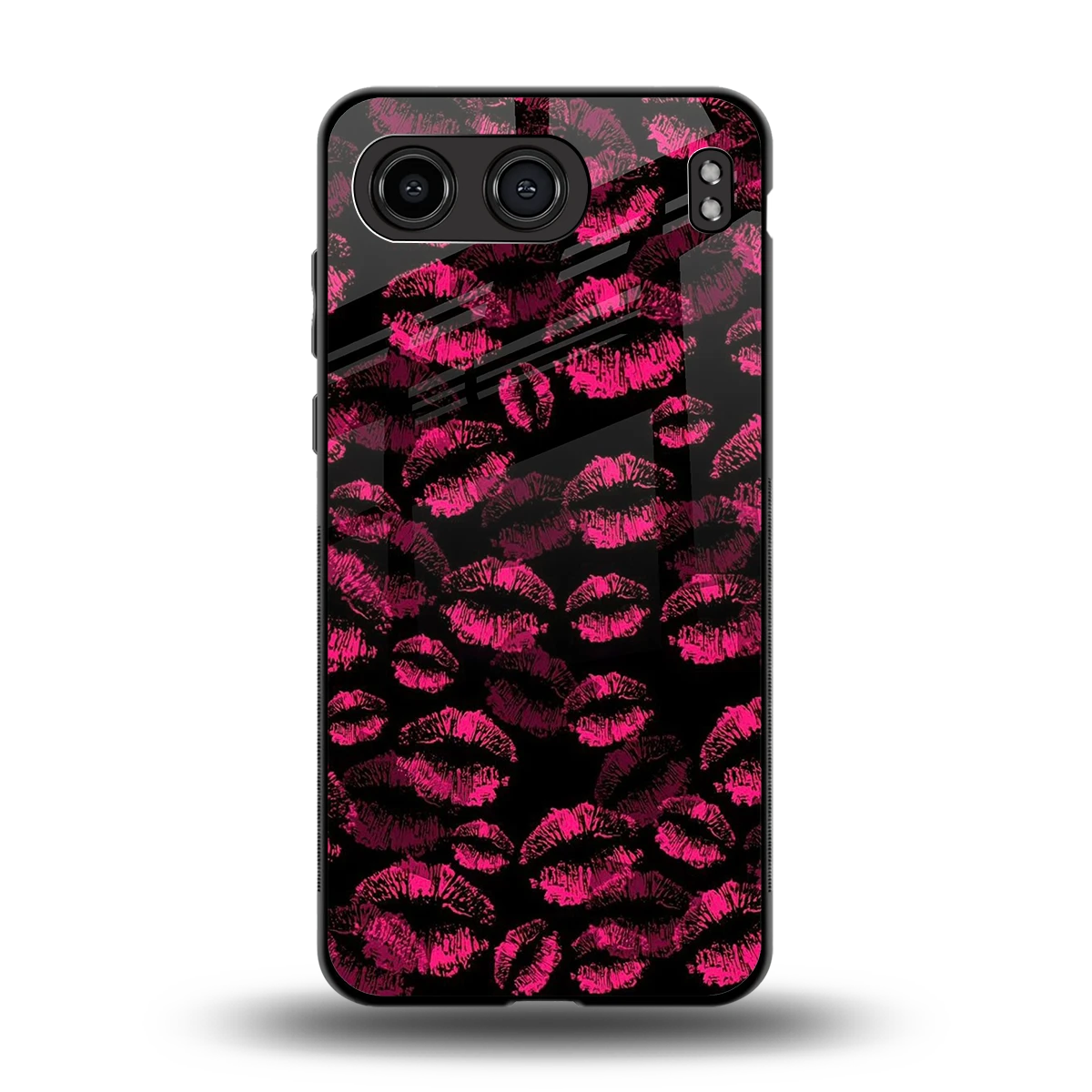 Lip Glam Black back phone cover | glass case for oneplus nord 4