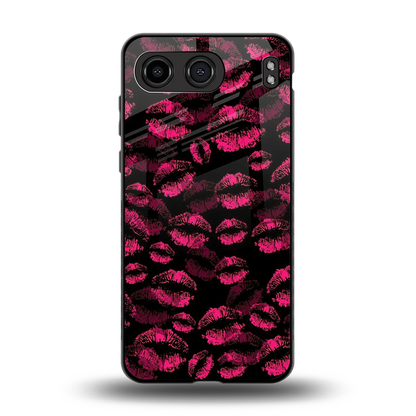 Lip Glam Black back phone cover | glass case for oneplus nord 4