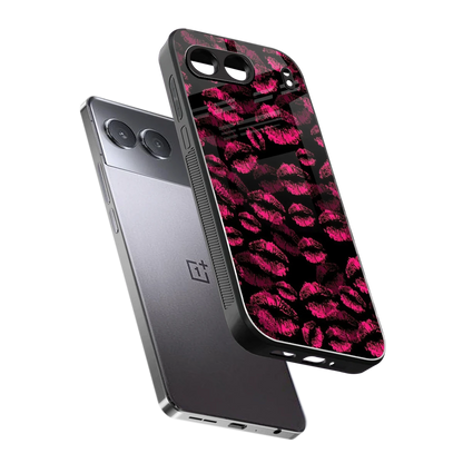 Lip Glam Black sleek oneplus nord 4 cover with tempered glass back and TPU edges