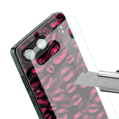 Lip Glam Black stylish phone case for oneplus nord 4 | glossy glass and slim fit