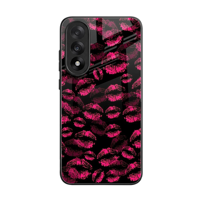 Lip Glam Black back phone cover | glass case for oneplus nord 5