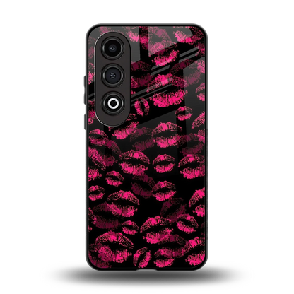 Lip Glam Black back phone cover | glass case for oneplus nord ce 4