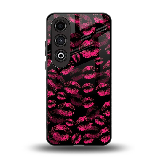 Lip Glam Black back phone cover | glass case for oneplus nord ce 4