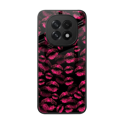 Lip Glam Black back phone cover | glass case for oppo f29 5g