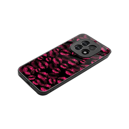 Lip Glam Black stylish phone case for oppo f29 5g | glossy glass and slim fit