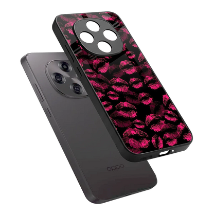 Lip Glam Black sleek oppo f31 pro 5g cover with tempered glass back and TPU edges
