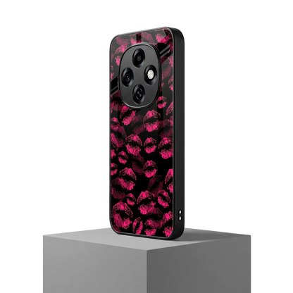 Lip Glam Black oppo f31 pro 5g mobile cover | shockproof glass phone case