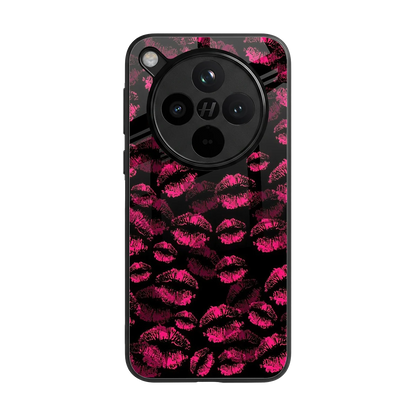 Lip Glam Black back phone cover | glass case for oppo find x8