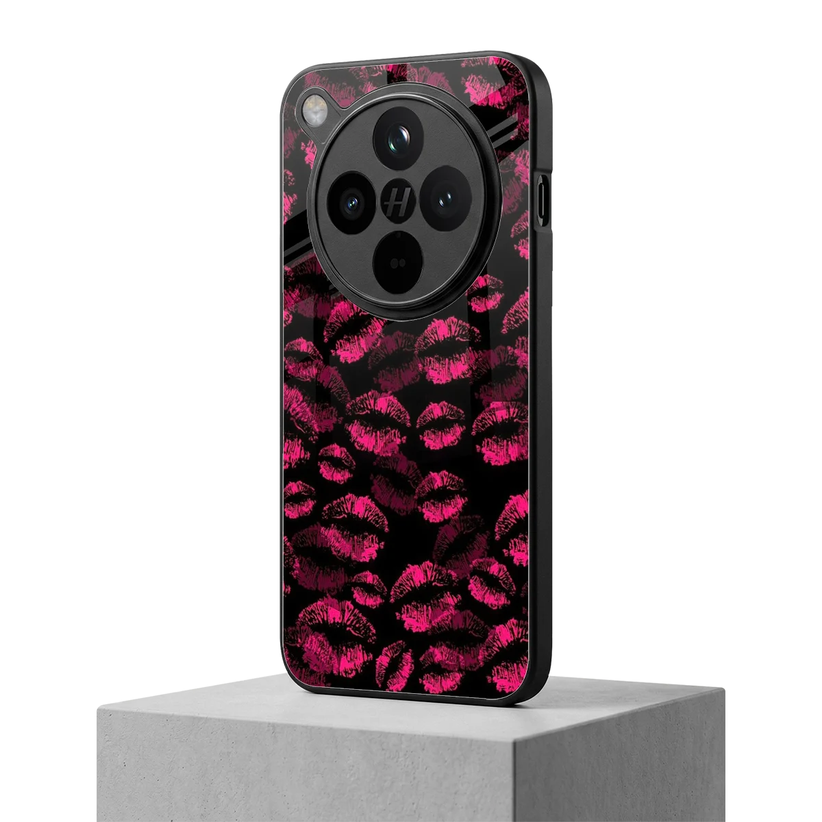 Lip Glam Black oppo find x8 mobile cover | shockproof glass phone case