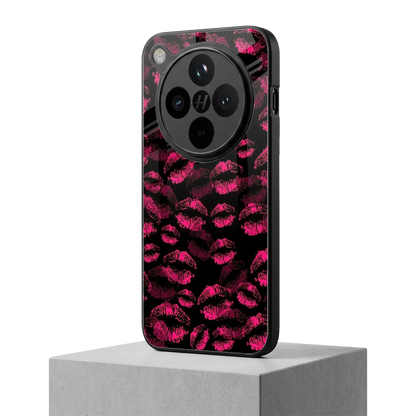 Lip Glam Black oppo find x8 mobile cover | shockproof glass phone case