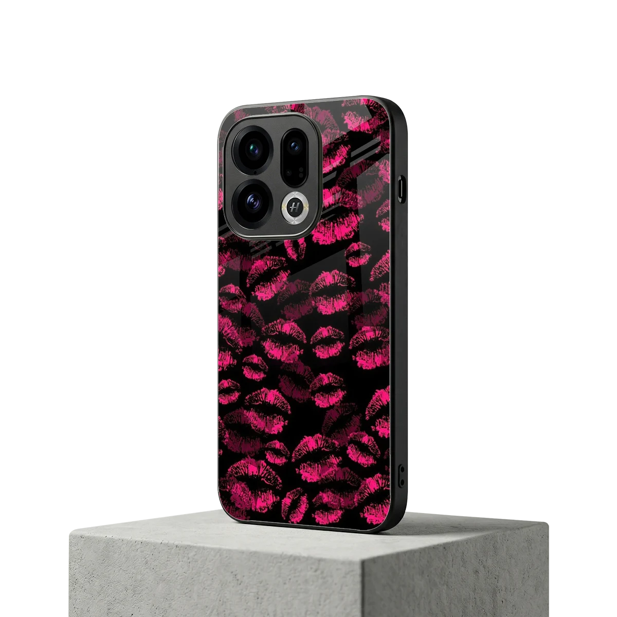 Lip Glam Black oppo find x9 mobile cover | shockproof glass phone case