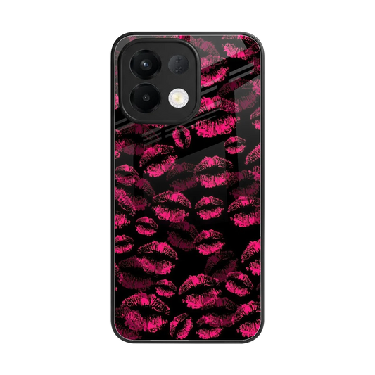 Lip Glam Black back phone cover | glass case for oppo k13 5g
