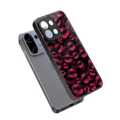 Lip Glam Black sleek oppo k13 5g cover with tempered glass back and TPU edges