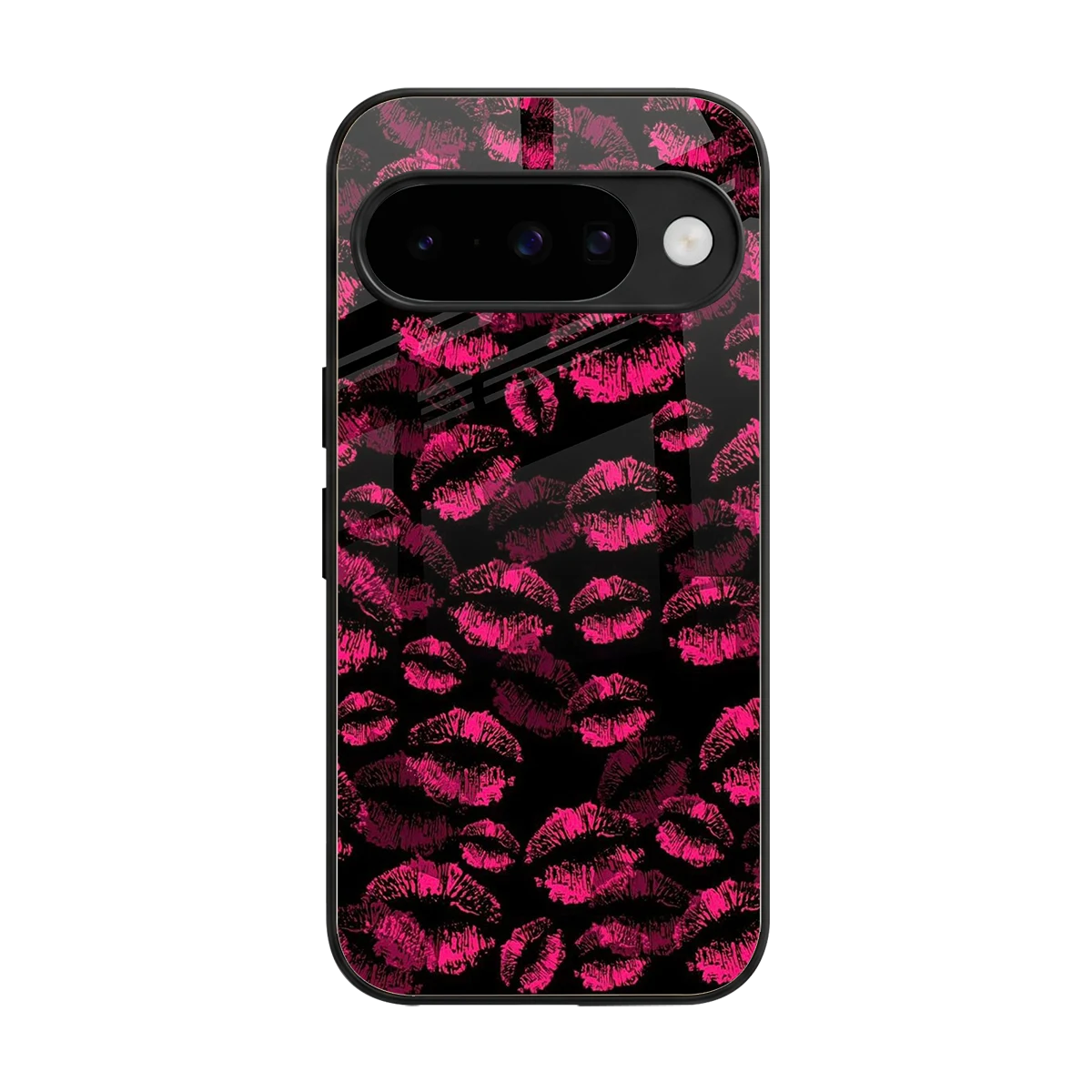 Lip Glam Black back phone cover | glass case for google pixel 10