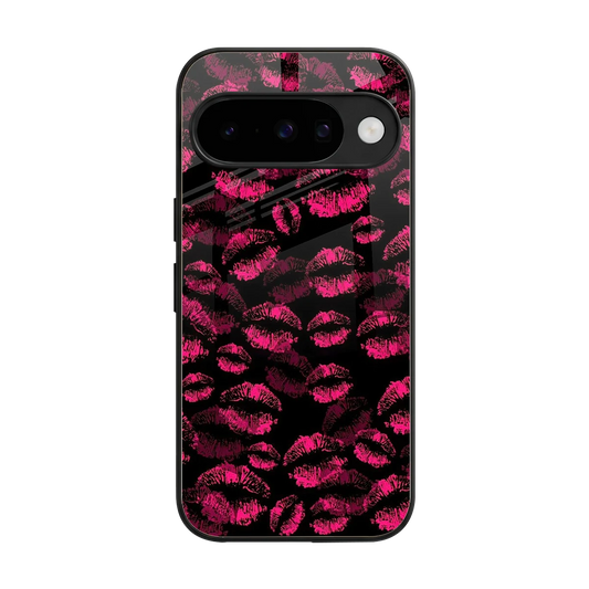 Lip Glam Black back phone cover | glass case for google pixel 10