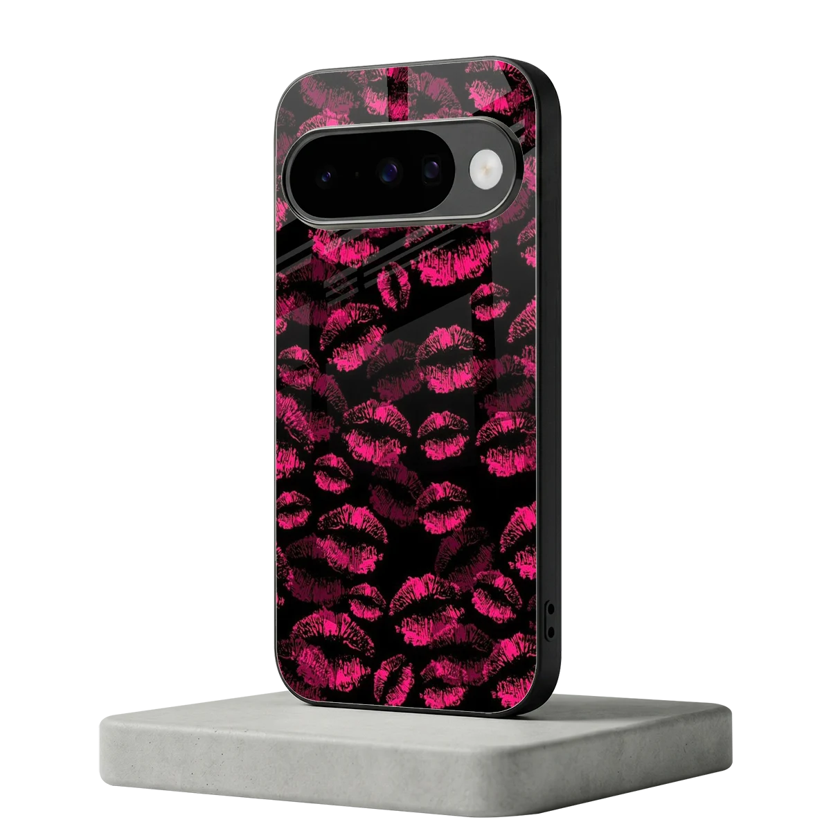 Lip Glam Black google pixel 10 mobile cover | shockproof glass phone case