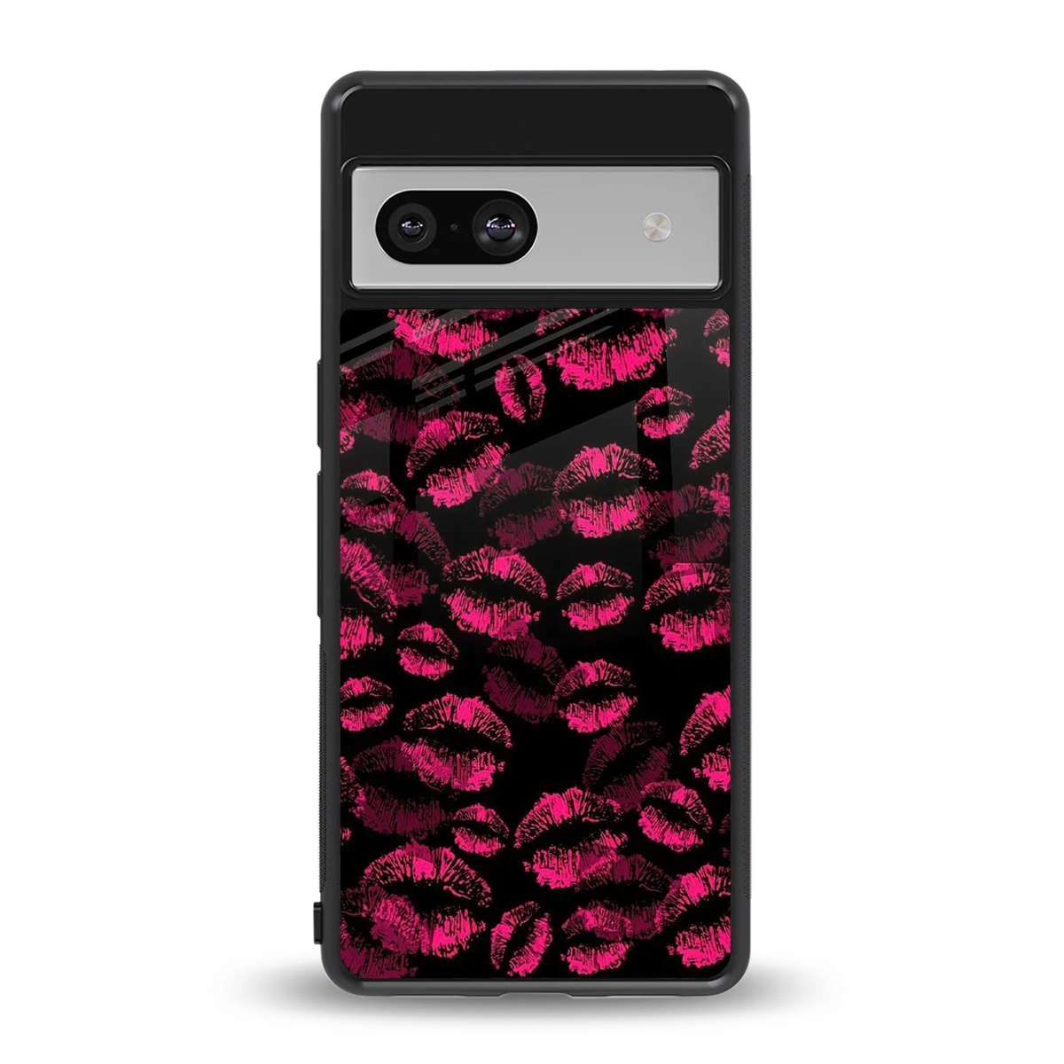 Lip Glam Black back phone cover | glass case for google pixel 7