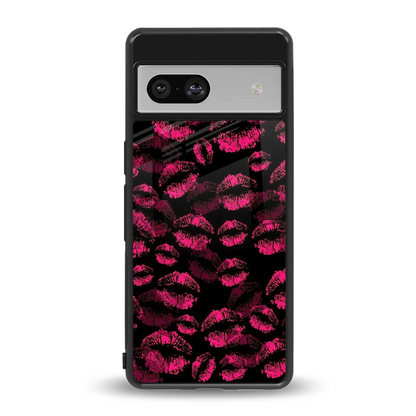 Lip Glam Black back phone cover | glass case for google pixel 7