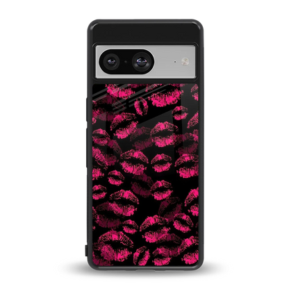 Lip Glam Black back phone cover | glass case for google pixel 8