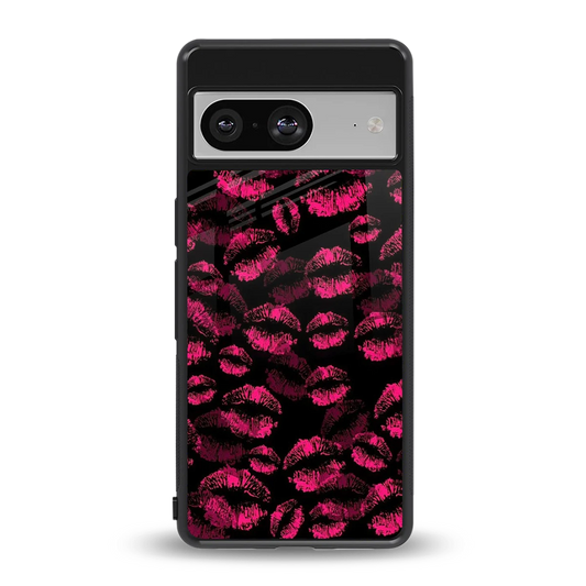 Lip Glam Black back phone cover | glass case for google pixel 8