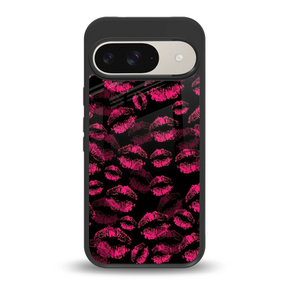 Lip Glam Black back phone cover | glass case for google pixel 9