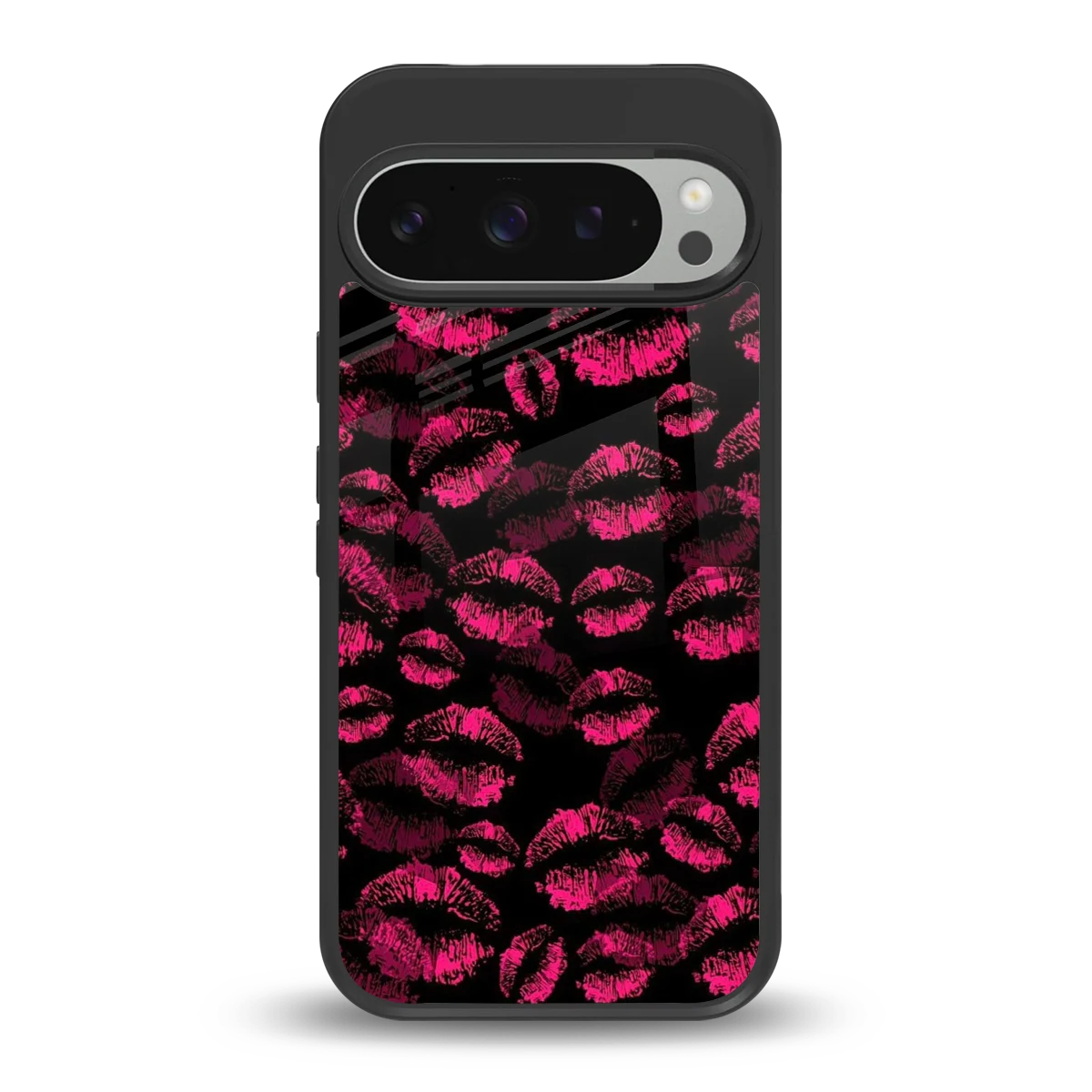 Lip Glam Black back phone cover | glass case for google pixel 9 pro xl