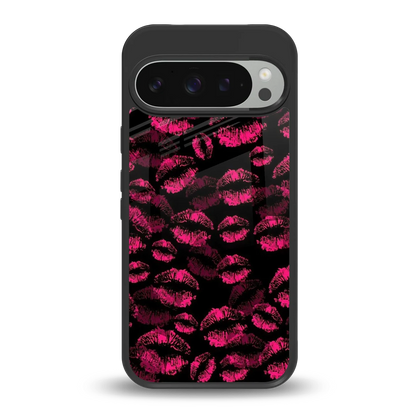 Lip Glam Black back phone cover | glass case for google pixel 9 pro xl