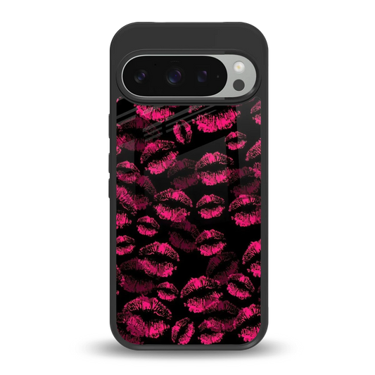 Lip Glam Black back phone cover | glass case for google pixel 9 pro xl