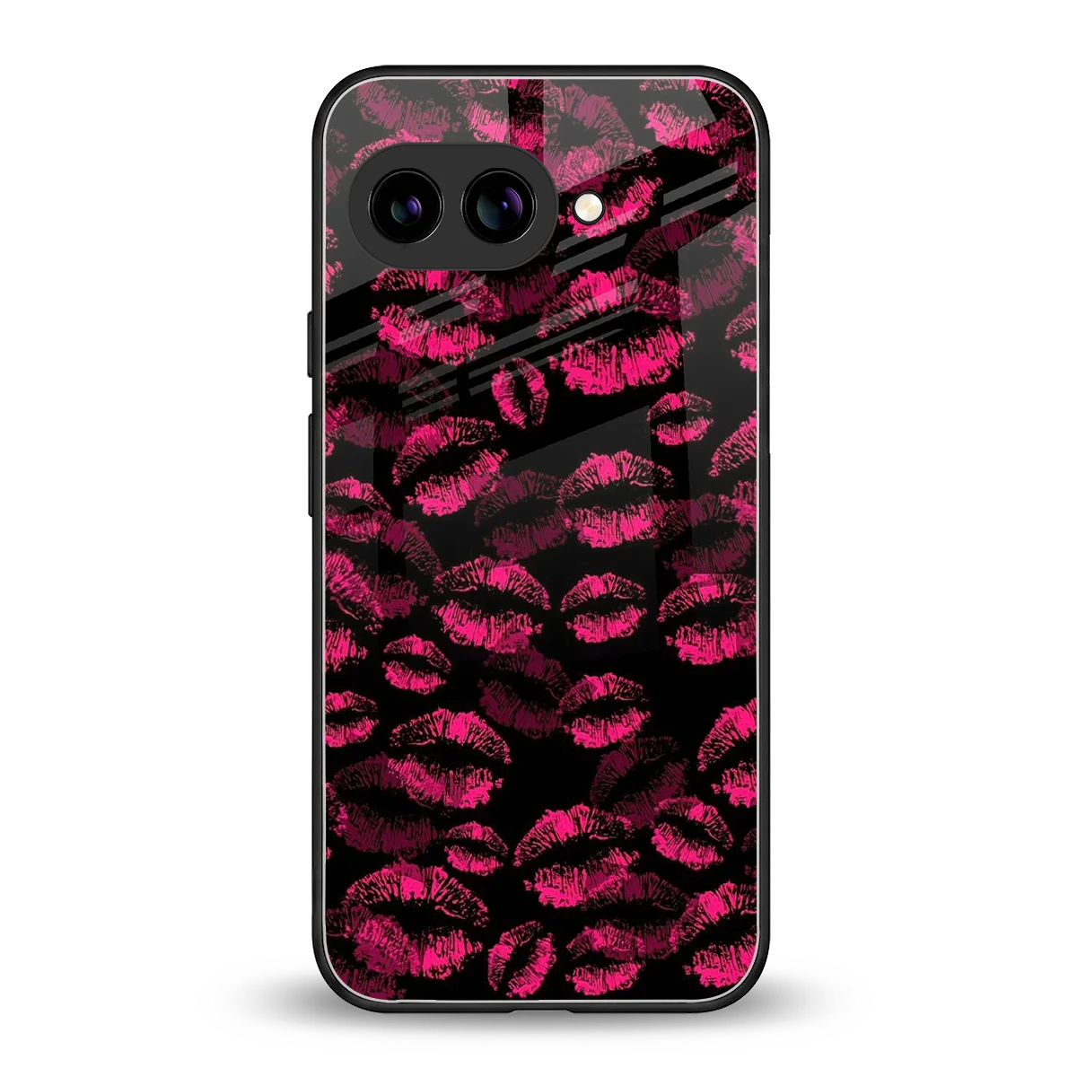 Lip Glam Black back phone cover | glass case for google pixel 9a