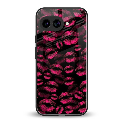 Lip Glam Black back phone cover | glass case for google pixel 9a