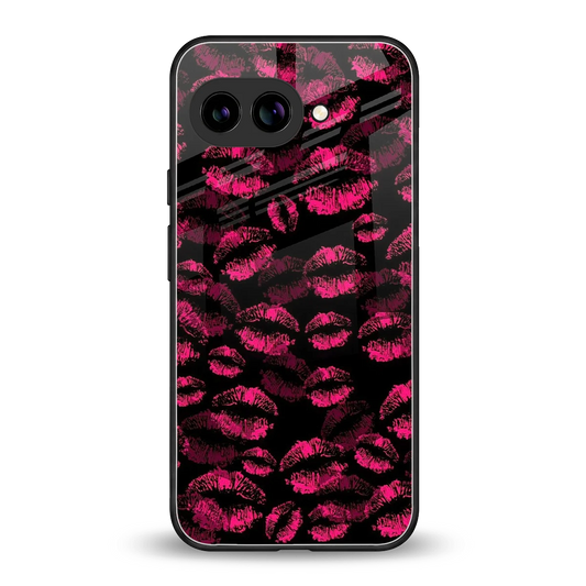 Lip Glam Black back phone cover | glass case for google pixel 9a