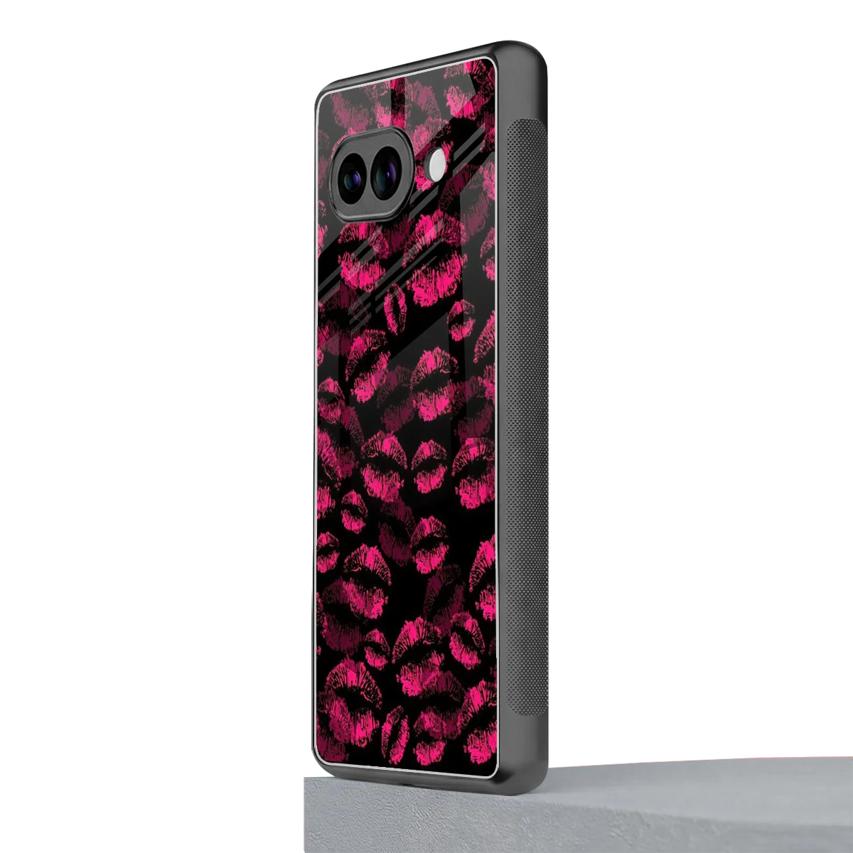 Lip Glam Black google pixel 9a mobile cover | shockproof glass phone case