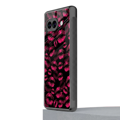 Lip Glam Black google pixel 9a mobile cover | shockproof glass phone case