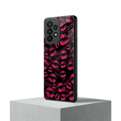 Lip Glam Black samsung galaxy a23 mobile cover | shockproof glass phone case
