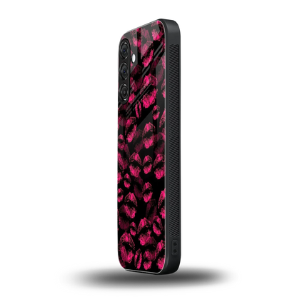 Lip Glam Black samsung galaxy a55 5g mobile cover | shockproof glass phone case
