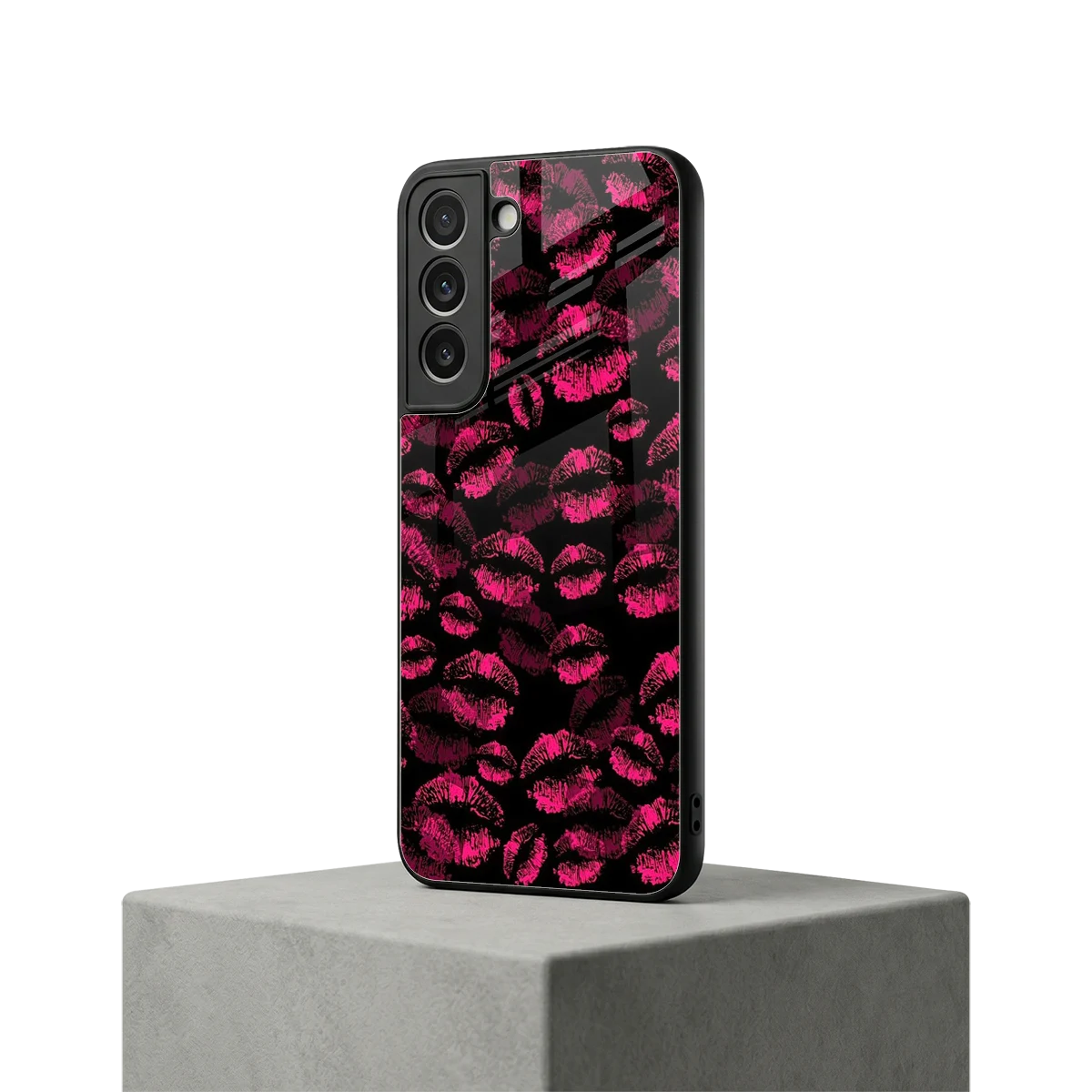 Lip Glam Black samsung galaxy s22 mobile cover | shockproof glass phone case